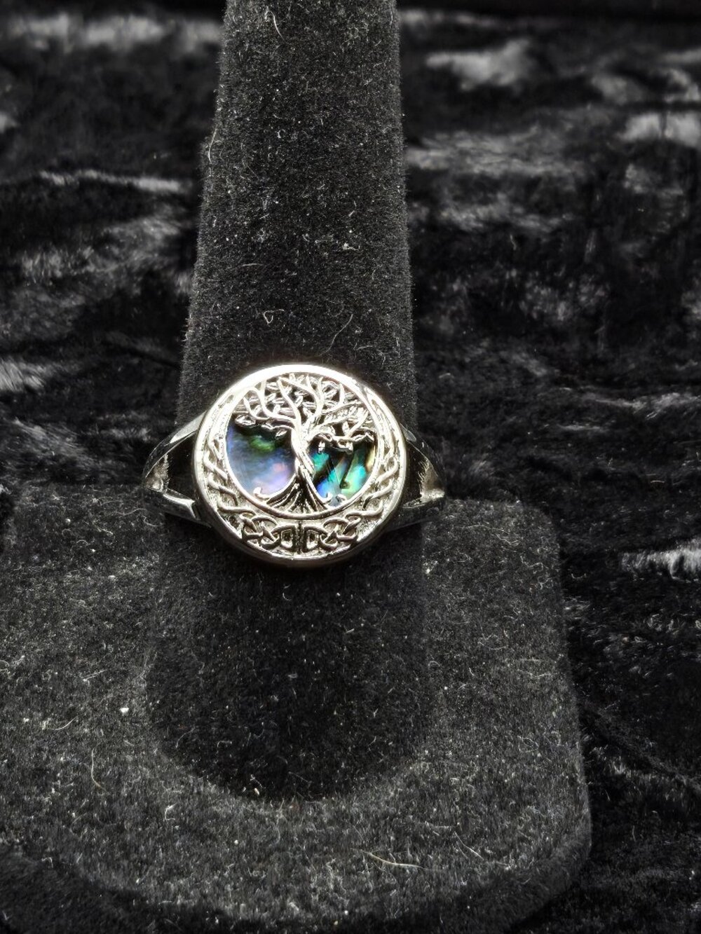 SILVER tree of life ring size 6...26010